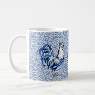 Caneca De Café Galinha De rico Azul E Galo Branco