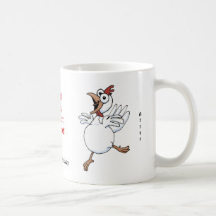 Caneca De Café Galinha dos desenhos animados, "eu sinto a galinha