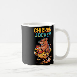 Caneca De Café Galinha Jockey Capybara Amantes Pixel Art Gamer Di