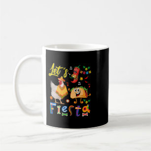Caneca De Café galinha mexicana com sombrero taco chili sin
