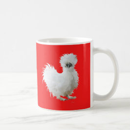 Caneca De Café Galinha Sedosa no Vermelho