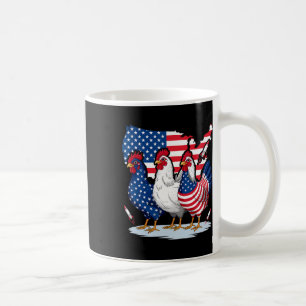 Caneca De Café Galinha Vermelha Branca Azul Patriótica 4º De Ju