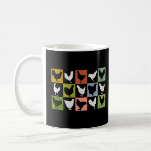 Caneca De Café Galinhas Bonitas Muitas Rações Diferentes De Galin