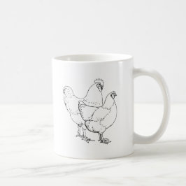 Caneca De Café Galinhas da raça da herança - galo e galinha