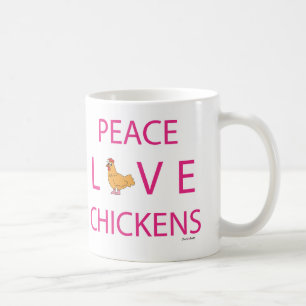 Caneca De Café Galinhas do amor da paz