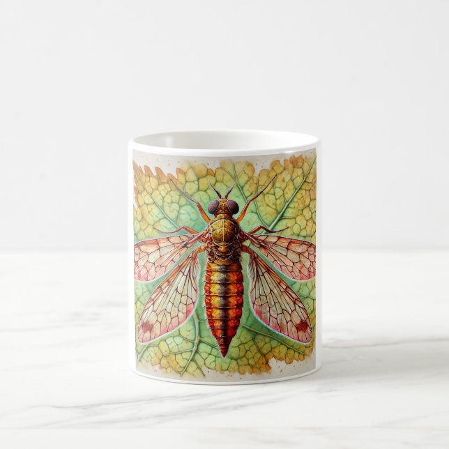 Caneca De Café Gall midge insect 160924IREF206 - Watercolor (Centro)
