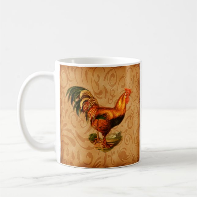 Caneca De Café Galo Caipira Rústico (Esquerda)