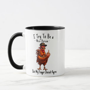 Caneca de Café Galo Engraçado - Boca Suja Sarcásti