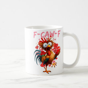 Caneca De Café Galo Engraçado F-caw-f Dia dos Namorados Frango Fc