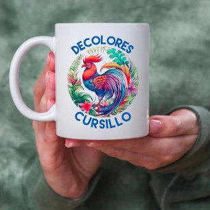 Caneca De Café Galo Floral Colorido DeColores Cursillo