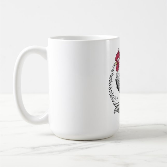 Caneca De Café Galo preto e branco (Esquerda)