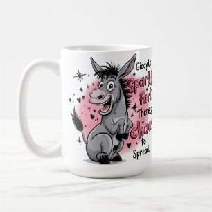 Caneca De Café Galopa Faísca Peidar Burro Engraçado Gráfico