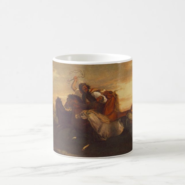 Caneca De Café Galopagem (Cowboy em Horseback) (Cavalos) (Centro)