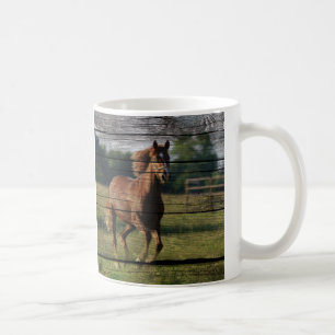 Caneca De Café Galopagem Galopante Cavalo Castanho