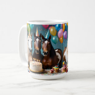 Caneca De Café Galopando em Diversão: Uma Celebração de Aniversár