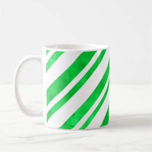Caneca De Café Gamas de Canas de Cânus de Aquarela Verde