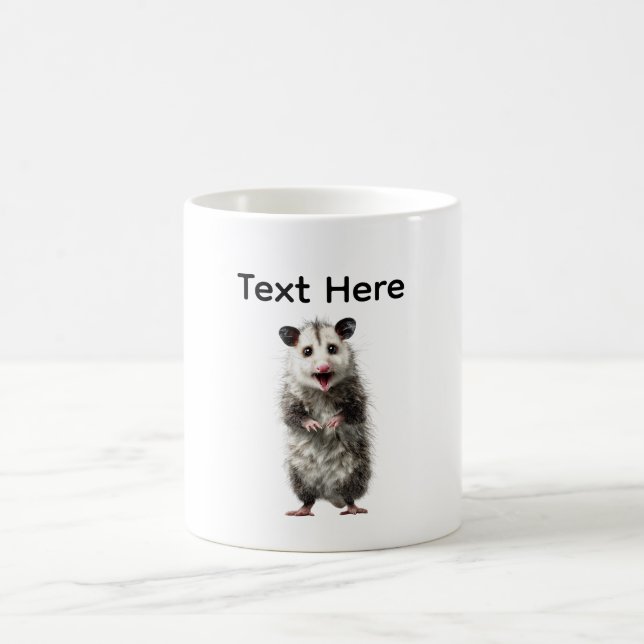 Caneca De Café Gambá Surpreso Chocado Engraçado (Centro)