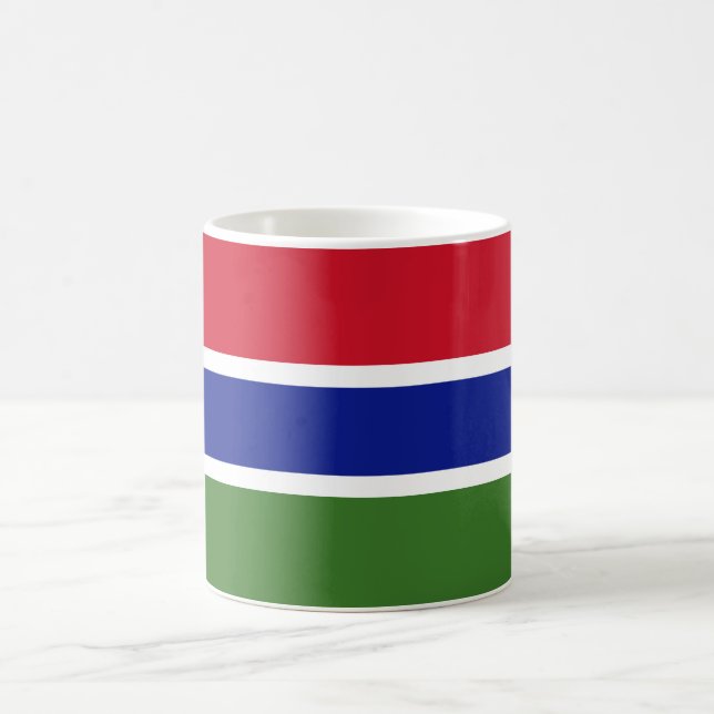 Caneca De Café Gâmbia Flag (Centro)