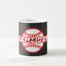 Caneca De Café Game Day Cracked Baseball Sports Graphic