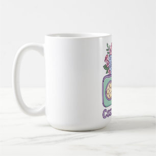 Caneca De Café Gamer Aconchegante, Estética Pastel, Floral Retro 