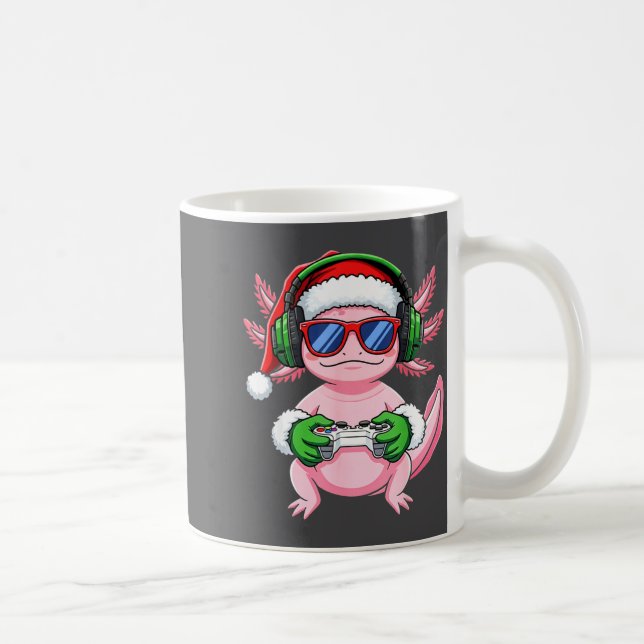 Caneca De Café Gamer Axolotl Christmas Shirt Funny Video Game San (Direita)