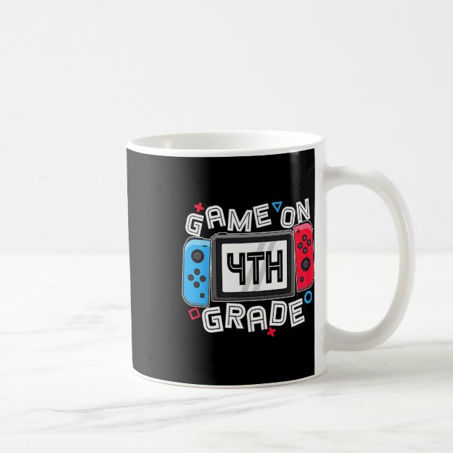 Caneca De Café Gamer Ck To School Funny Game On 4th Grade Kids Bo (Direita)