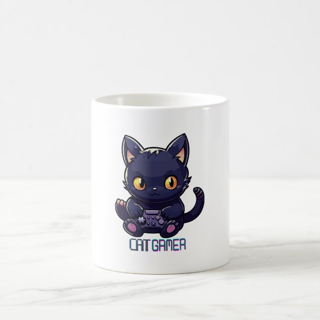 Caneca De Café Gamer de Gato (Centro)