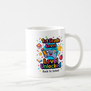 Caneca De Café Gamer De Vídeo Desbloqueado De Nível 1rua Ck Pixel