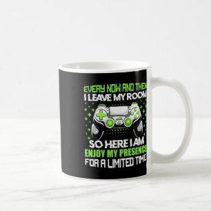 Caneca De Café Gamer Divertido De Vez Em Quando Deixo Meu Quarto