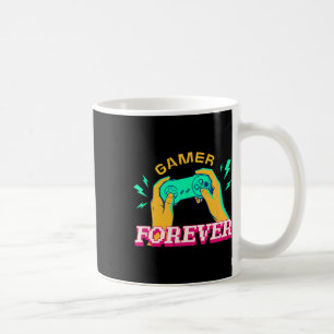 Caneca De Café Gamer Forever – Design Vintage de Controle Retro