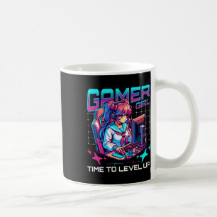 Caneca De Café Gamer Girl Time To Level Up Video Game Girl