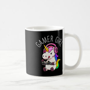 Caneca De Café Gamer Girl Unicorn Gaming - Jogo Cute Jogo Gift Gi