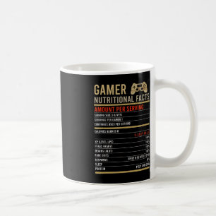 Caneca De Café Gamer Nutricional Fatos Legal do Jogo de Jogos