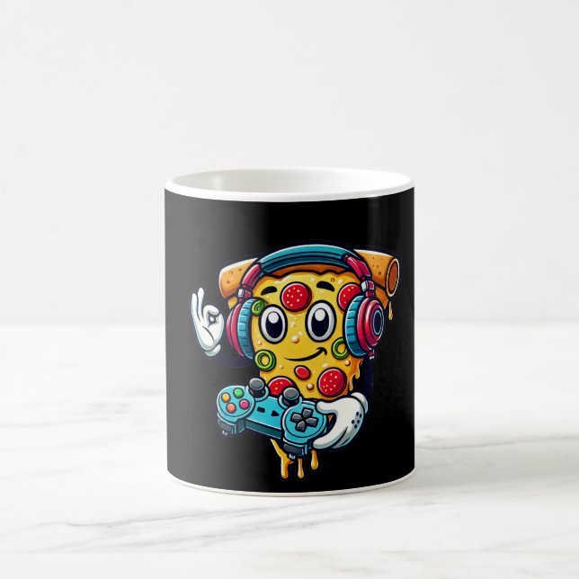 Caneca De Café Gamer Pizza Vídeo Jogos Comida Café Mug (Centro)