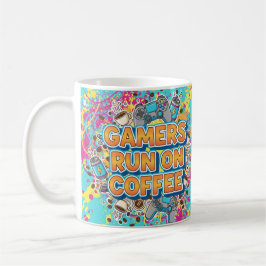 Caneca De Café Gamers Run on Coffee - Engraçada Coffee Mug para G