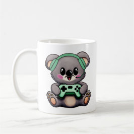 Caneca De Café Gaming Koala Art - Gamer Koala bonito com headset