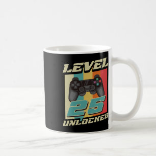 Caneca De Café Gaming Vintage 25 Birthday - Garoto de 25 anos