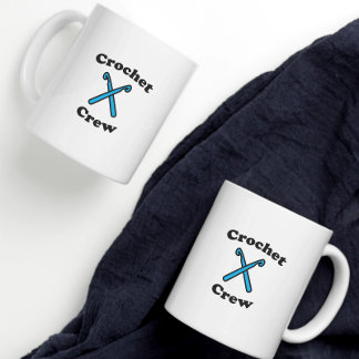 Caneca De Café Ganchos Azuis Engraçados Pela Tripulação