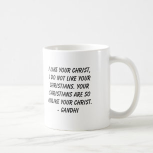 Caneca De Café Gandhi, eu gosto de seu cristo, mim não gosto do