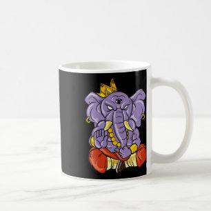 Caneca De Café Ganesha Elefante de Três Olhos Yoga e Meditação
