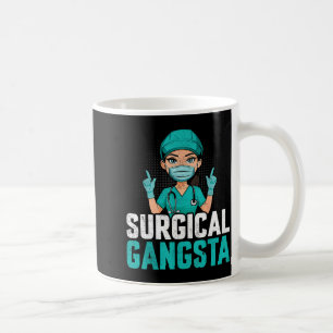 Caneca De Café Gangsta Cirúrgico Técnico de Cirurgia Tecnólogo Sc