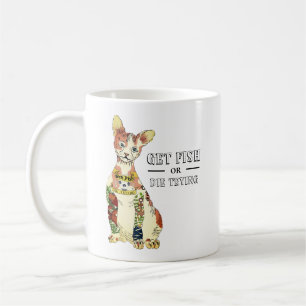 Caneca De Café Gangster Bonito Sphynx Cat Tatuagem com Engraçado 