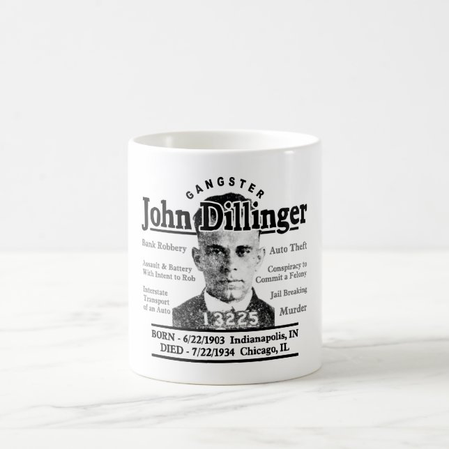 Caneca De Café Gangster John Dillinger (Centro)