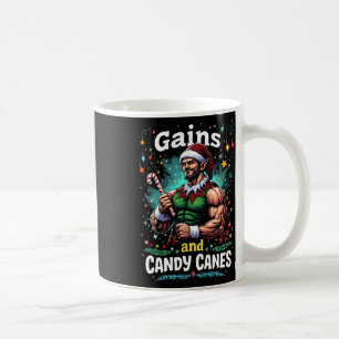 Caneca De Café Ganhos E Doces Canas De Natal