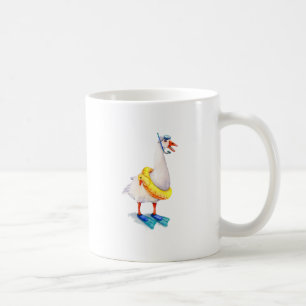 Caneca De Café Ganso Branco Snorkeling