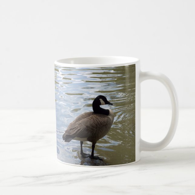 Caneca De Café Ganso de Canadá na rocha (Direita)