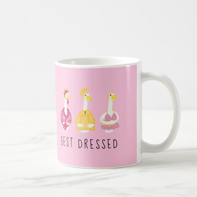 Caneca De Café Ganso de Varanda Mais Bem Vestido e Engraçado (Direita)