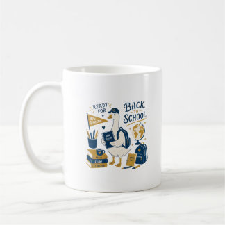 Caneca De Café Ganso de Volta às Aulas Retro