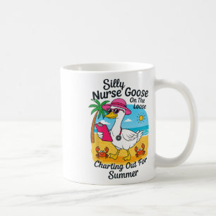 Caneca De Café Ganso Enfermeira Boba À Solta Citação Divertida Ga