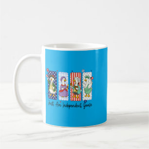 Caneca De Café Ganso Engraçado 4 De Julho Patriótico EUA Independ
